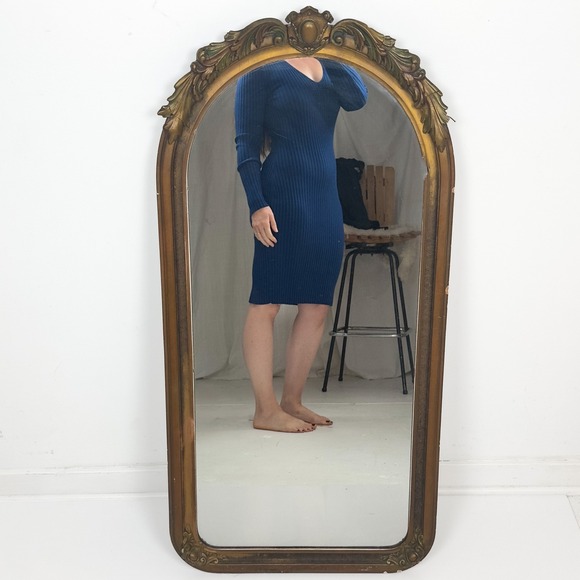 Wolford Blue Virgin Wool-Cotton Ribbed V-Neck Dress • Elegant Bodycon Knit -‎ M - Picture 6 of 6